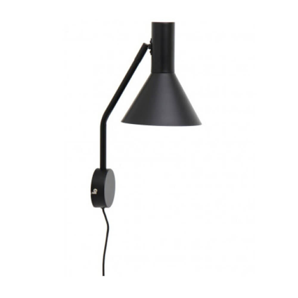 LYSS Mat sort væglampe