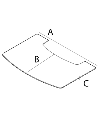 Miro Forlæggerplade Glas - lille