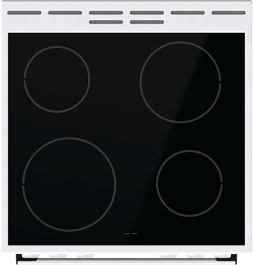 Gorenje GEC6A40WD Glaskeramisk komfur i hvid, BigSpace ovnrum på 71 L